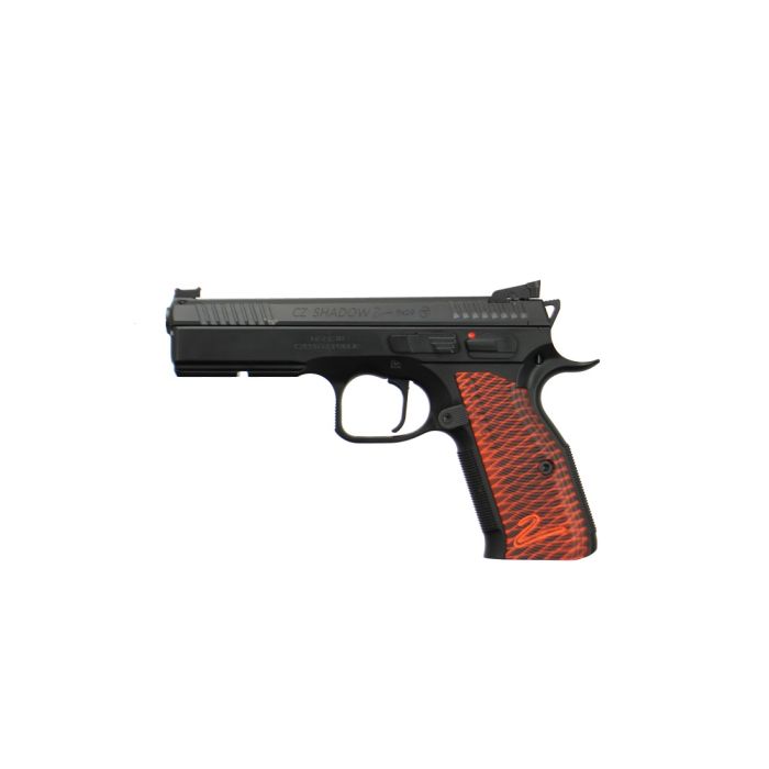 CZ Shadow 2 SA, Orange Ceracote Grip Kaliber 9mm Para