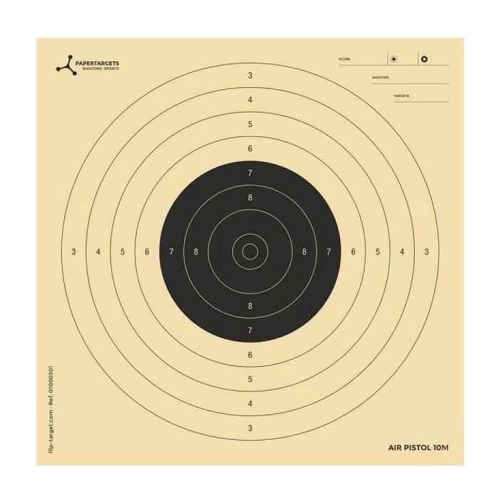 Flip-Target Schietkaarten Air Pistol 10 Mtr. 14x14 cm