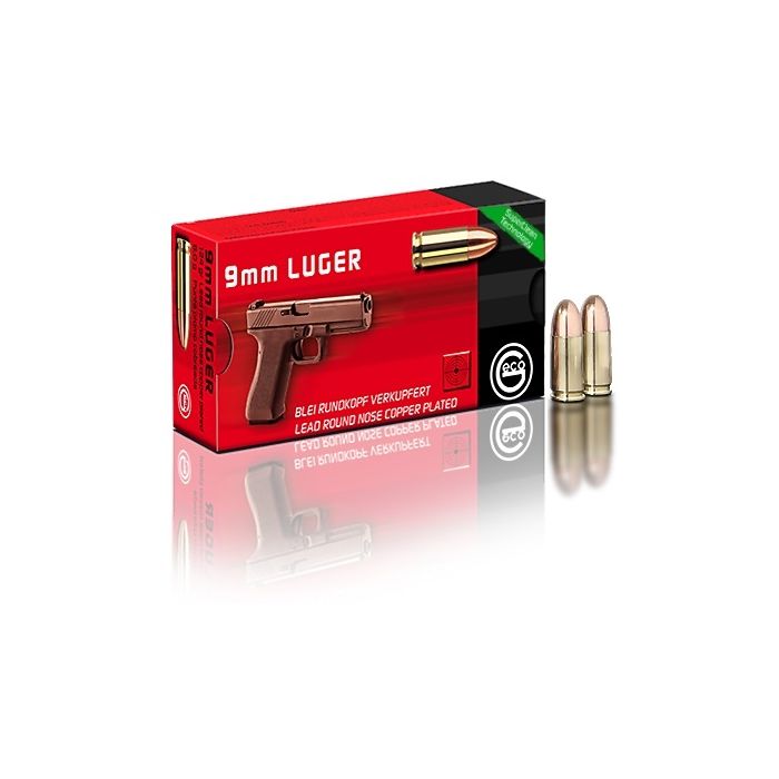 Geco 9 mm Para Lead Round Nose Copper Plated 124 Gr.