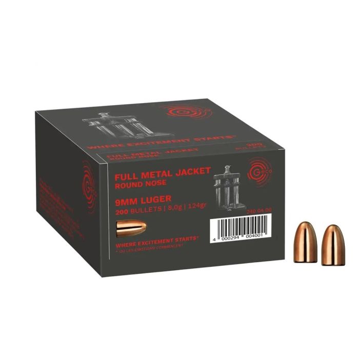 Geco Kogelkoppen 9 mm FMJ Round Nose 200 Stuks