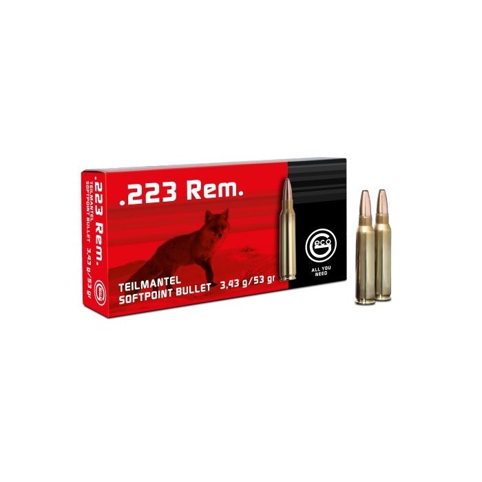 Geco .223 Rem. Teilmantel Softpoint 53 Grain.