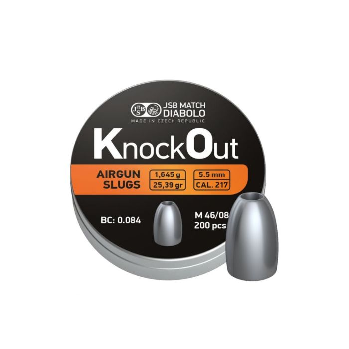 Slugs JSB Knock Out 5.5 mm HP 25.39 grain (.217)