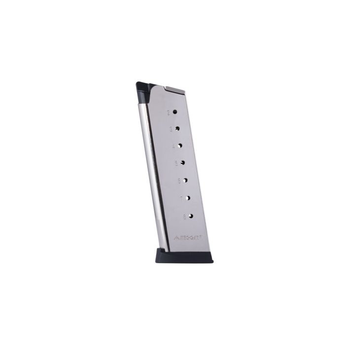 Mec-Gar Magazijn 1911 Full Size, Nickel, Flush Fit, .45 ACP, 8 Schots #MGCG4508NPF