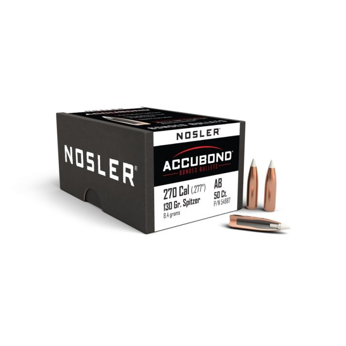 Nosler AccuBond Kogelkoppen Spitzer Kal. 270 130 Grain / 50 St. #54987