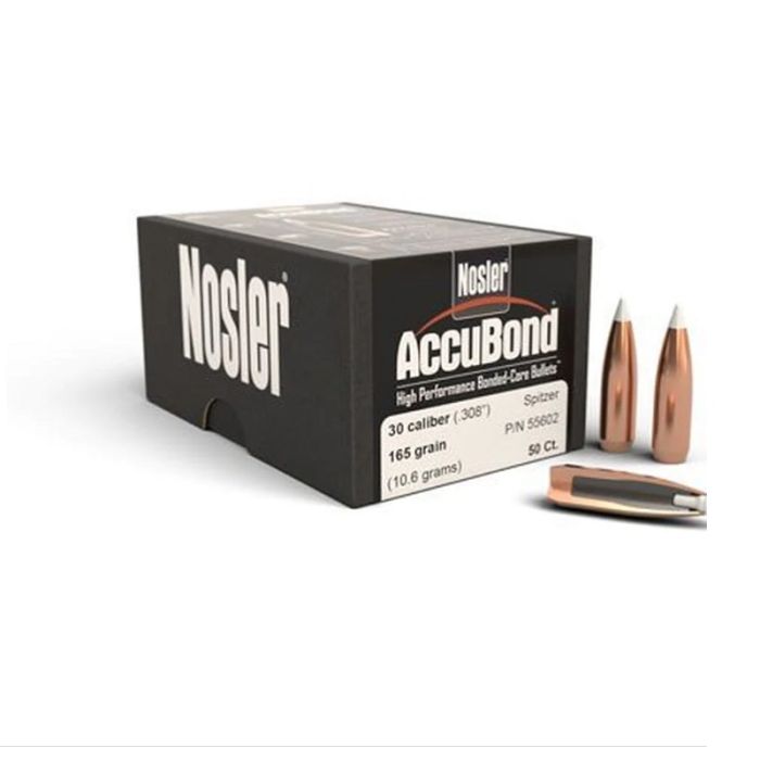 Nosler AccuBond Kogelkoppen Spitzer Kal. 30 (.308) 165 Grain / 50 St. #55602