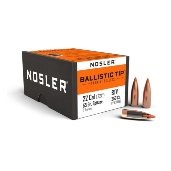 Nosler Ballistic Tip Varmint Kogelkoppen Spitzer Kal. 22 (.224) 55 Grain / 250 St. #39560