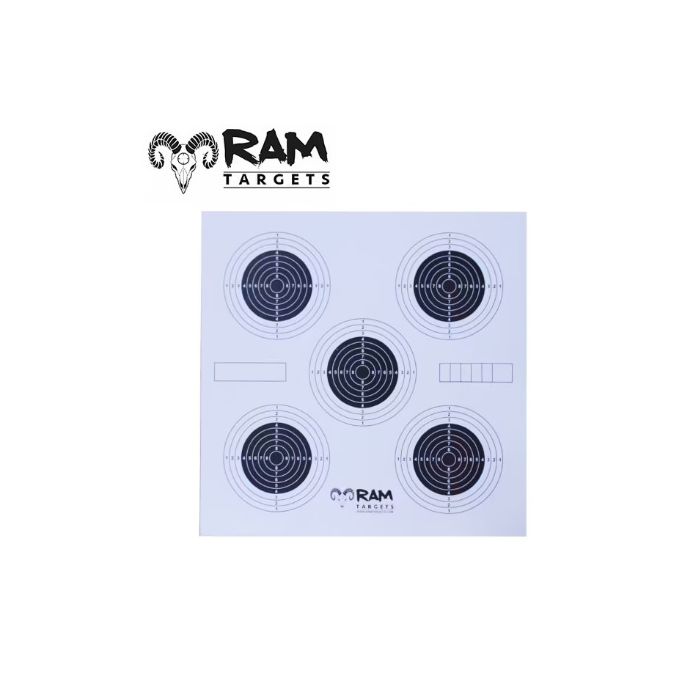 Ram Schietkaarten 17X17 Five Dot Target Paper