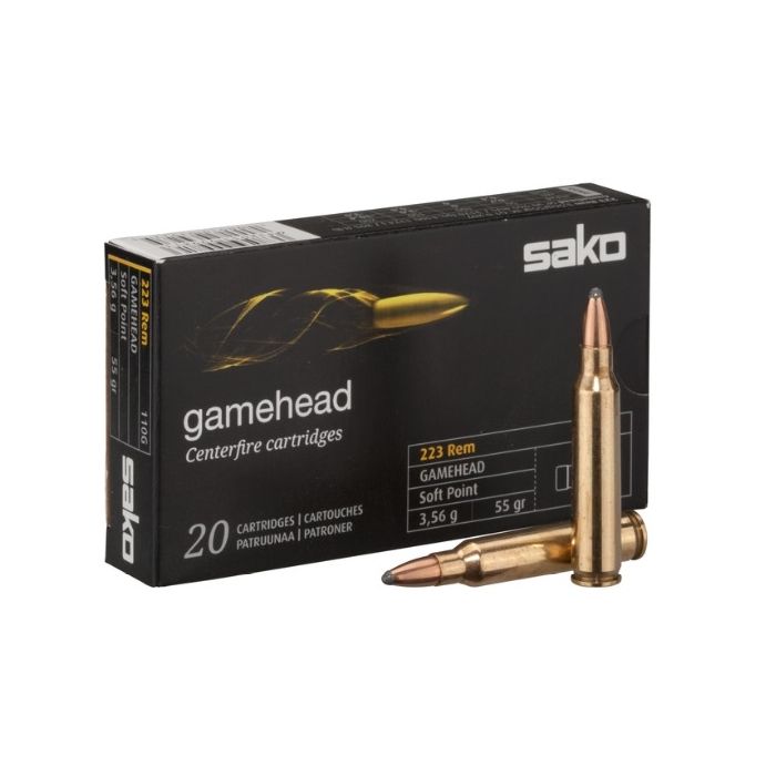 Sako Gamehead Kogelpatronen Kaliber .223 Remington Soft Point 55 grain 