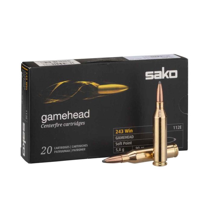 Sako Gamehead Kogelpatronen Kaliber .243 Win. Soft Point 90 grain 