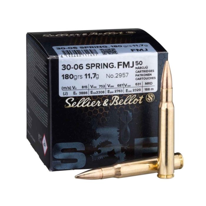 Sellier & Bellot .30-06 Sprfd. FMJ Training 180 Gr.