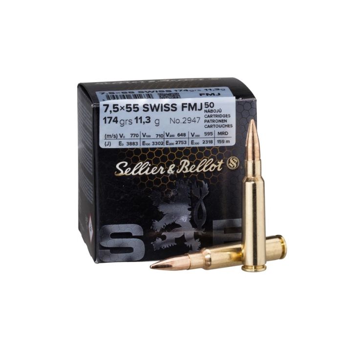 Sellier&Bellot 7.5x55 Swiss FMJBT 174 Gr.