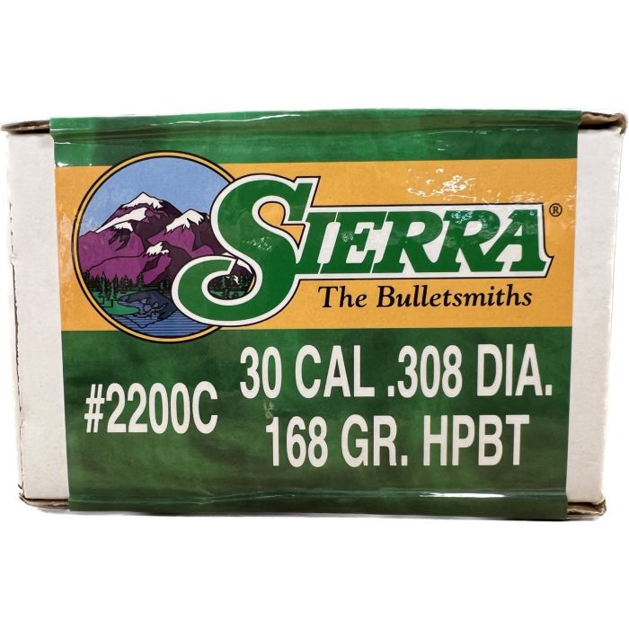 Sierra MatchKing .30 Kaliber (.308) 168 gr. HPBT 500 stuks #2200C