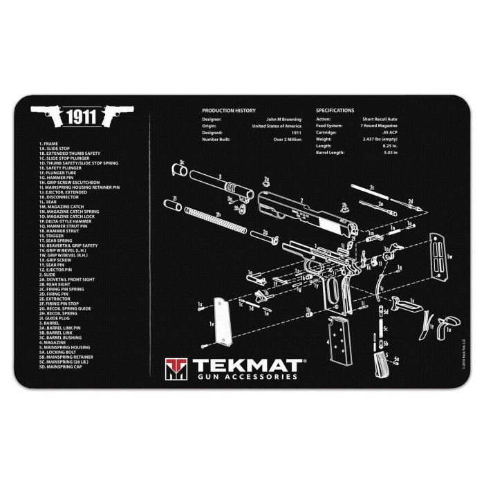 TekMat 1911 Onderhoudsmat / Zwart