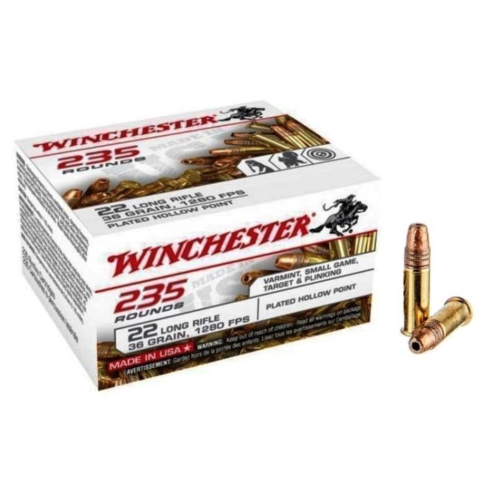 Winchester 36 Grain Copper Plated Hollow Point Bulkverpakking 235 Patronen