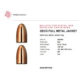 Geco Kogelkoppen 9 mm FMJ Round Nose 200 Stuks