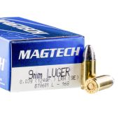 Magtech 9mm Para 124 Grain Lead Round Nose