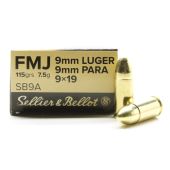 Sellier & Bellot 9 mm Para FMJ 115 Gr.